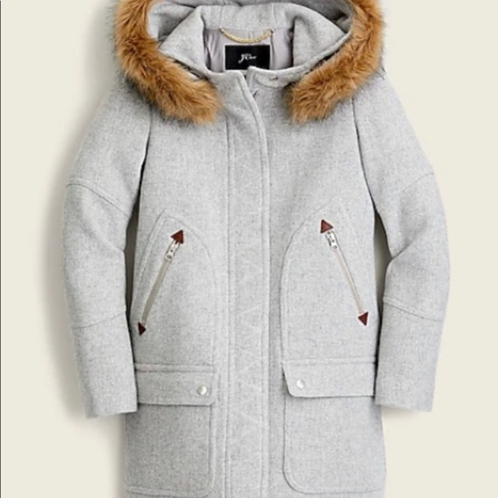 J. Crew Chateau parka in Italian stadium-cloth wool.
